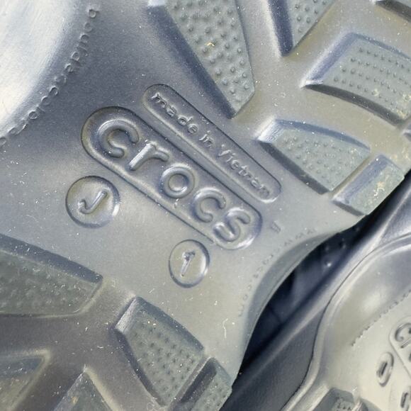 Crocs Kids Handle It Navy Blue Rain Boots size 1 - Picture 5 of 6